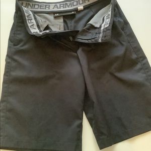 Black Under Armour Kids Golf Shorts